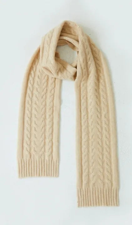 Premium Cashmere 'Cable Muffler' Scarf