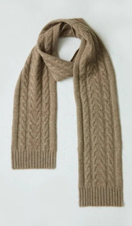 Premium Cashmere 'Cable Muffler' Scarf
