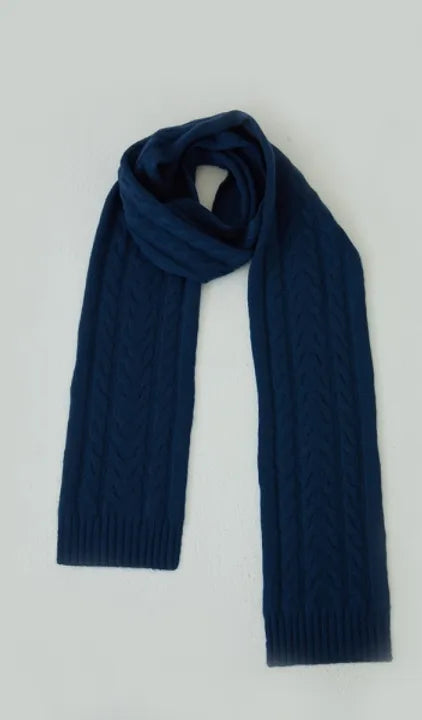 Premium Cashmere 'Cable Muffler' Scarf