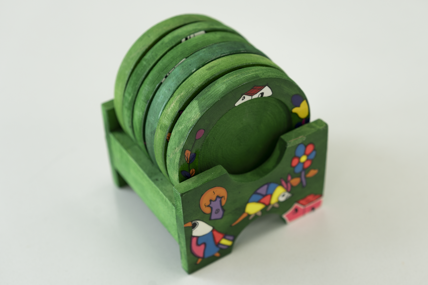 Handcrafted Salvadorian Wooden Coasters (Set of 6)