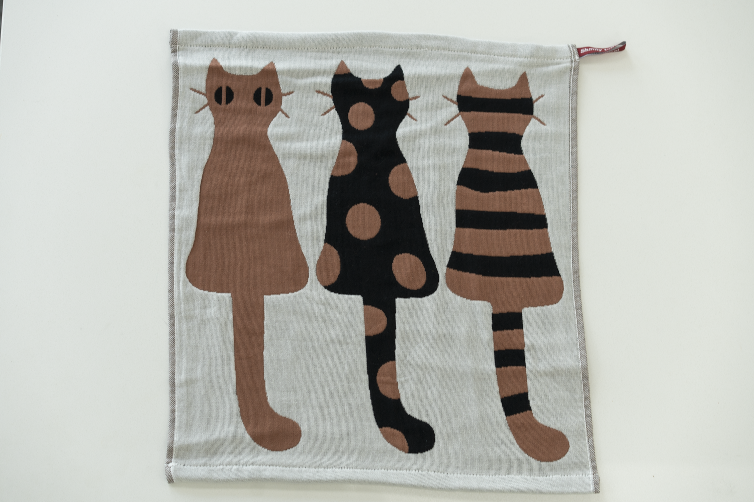 Cat Print Kitchen Towels - Big Cats (Dots and Stripes) Set of 3