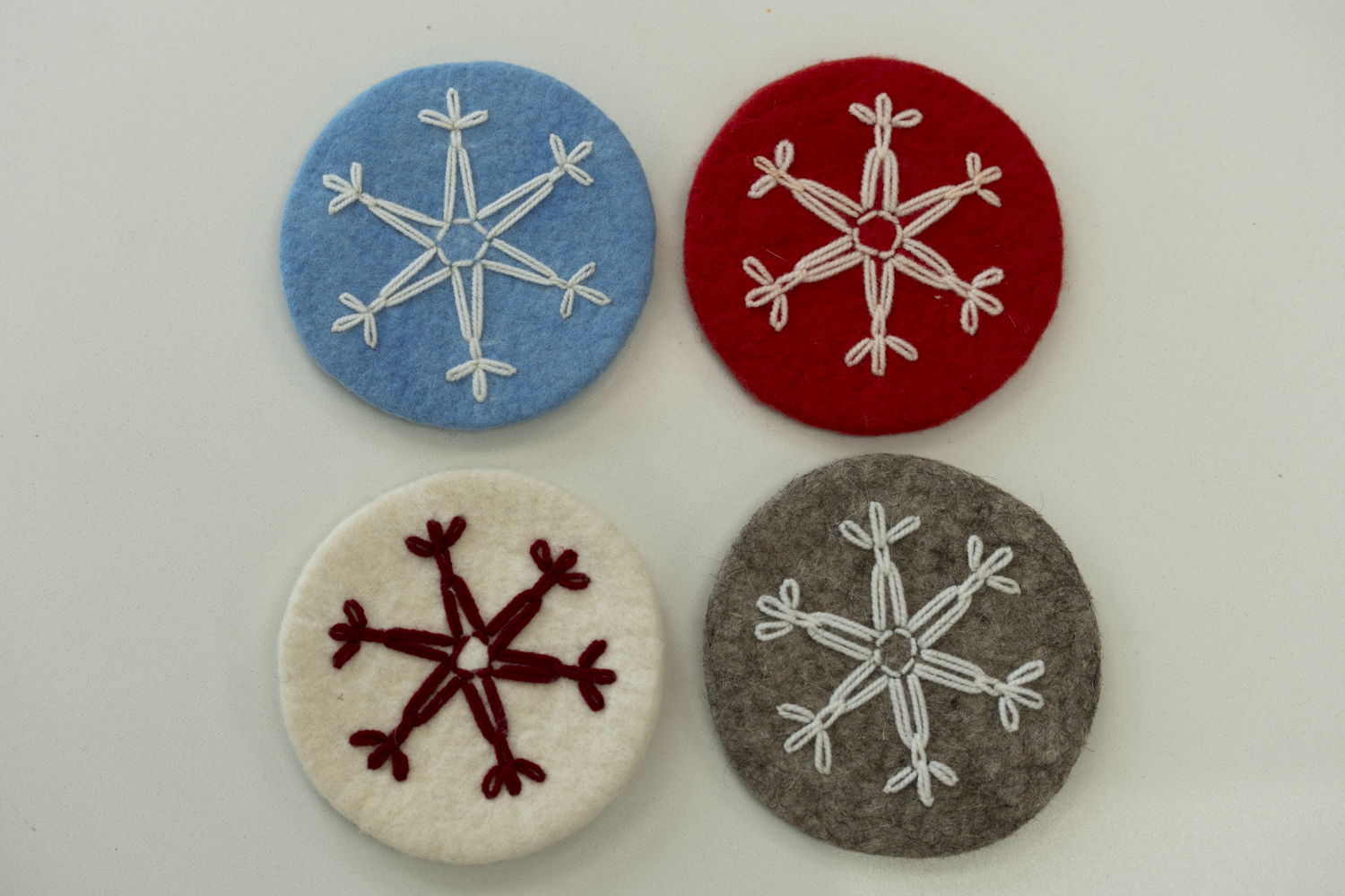 Soft Handmade Felt Coasters (Set of 4)