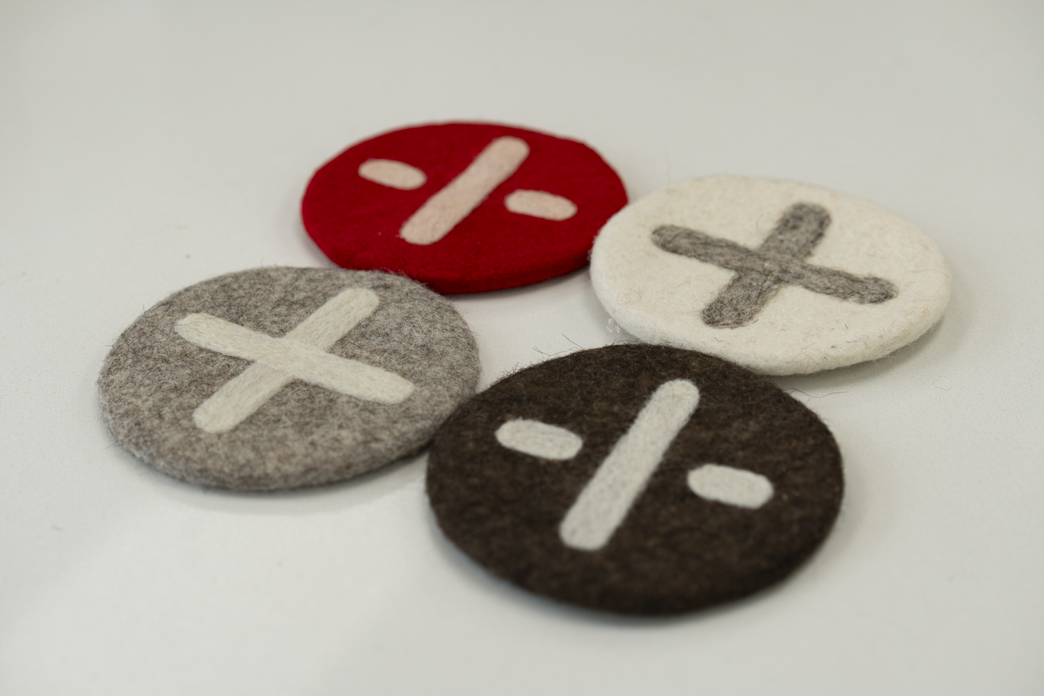 Soft Handmade Felt Coasters (Set of 4)
