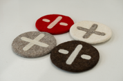 Soft Handmade Felt Coasters (Set of 4)