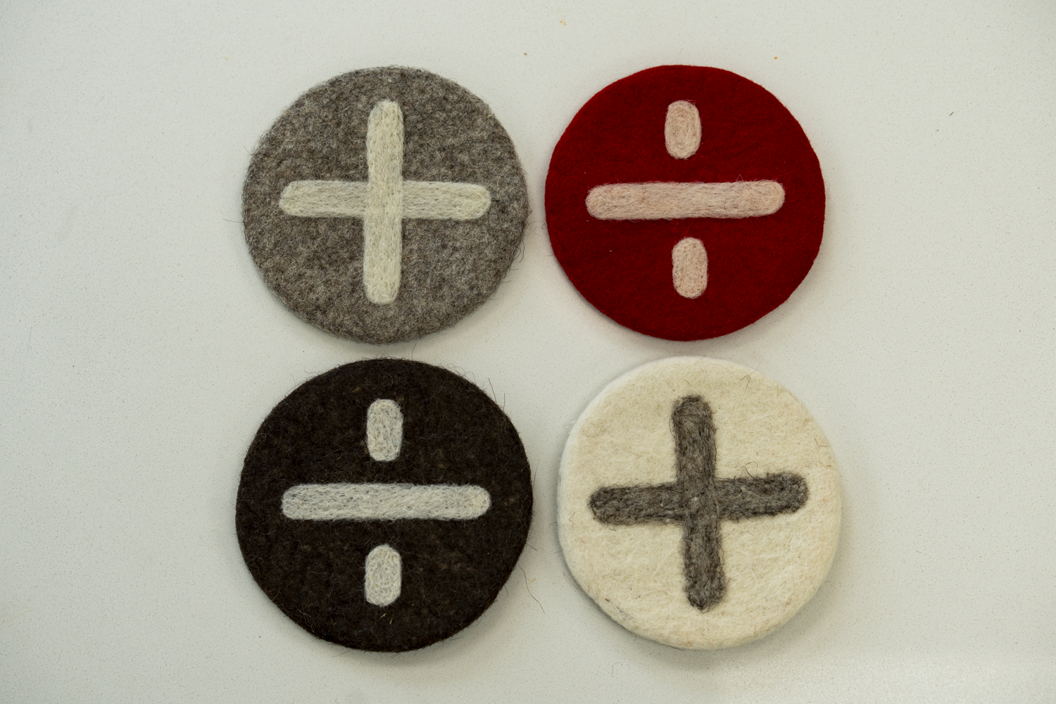 Soft Handmade Felt Coasters (Set of 4)