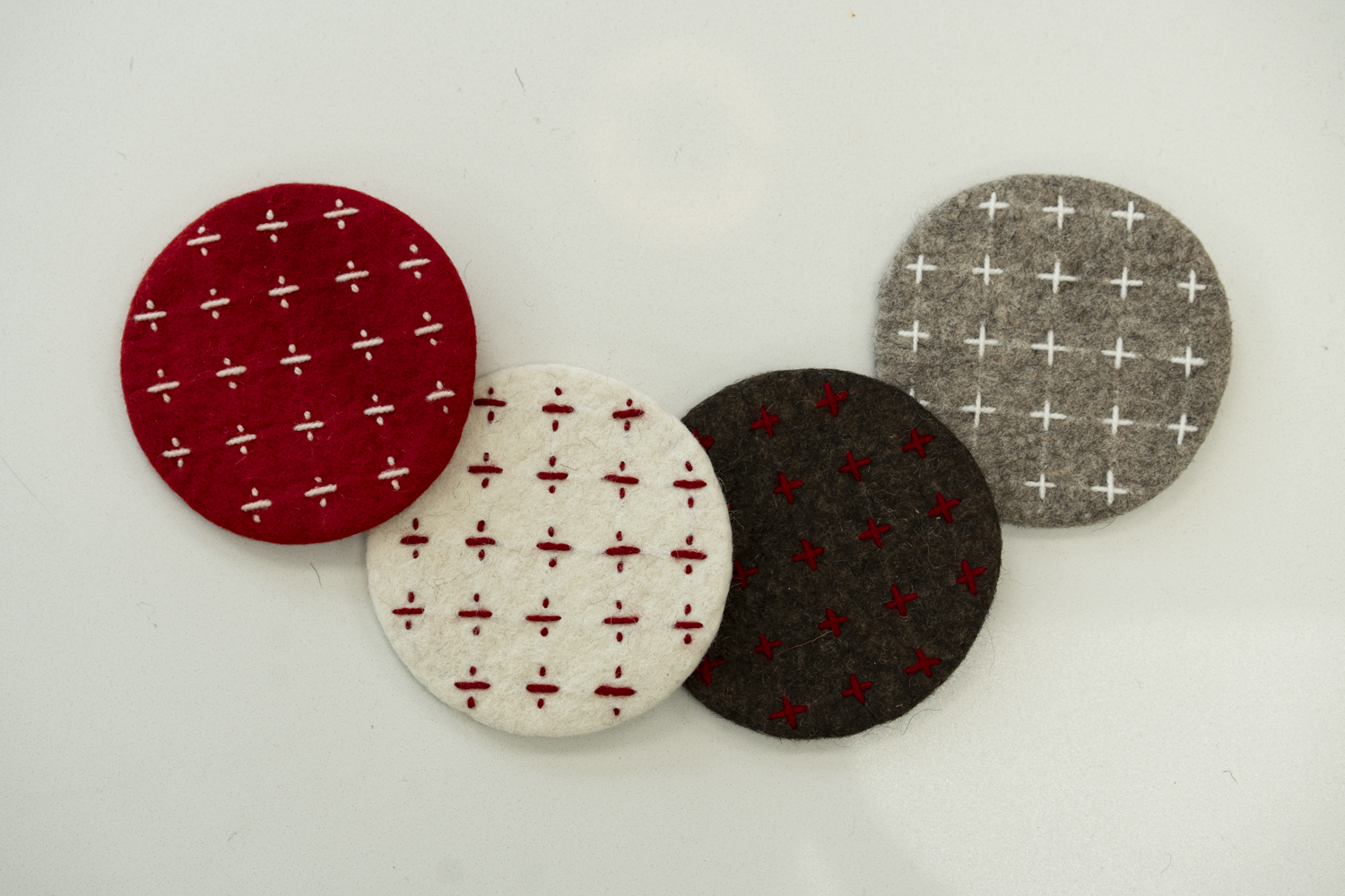 Soft Handmade Felt Coasters (Set of 4)