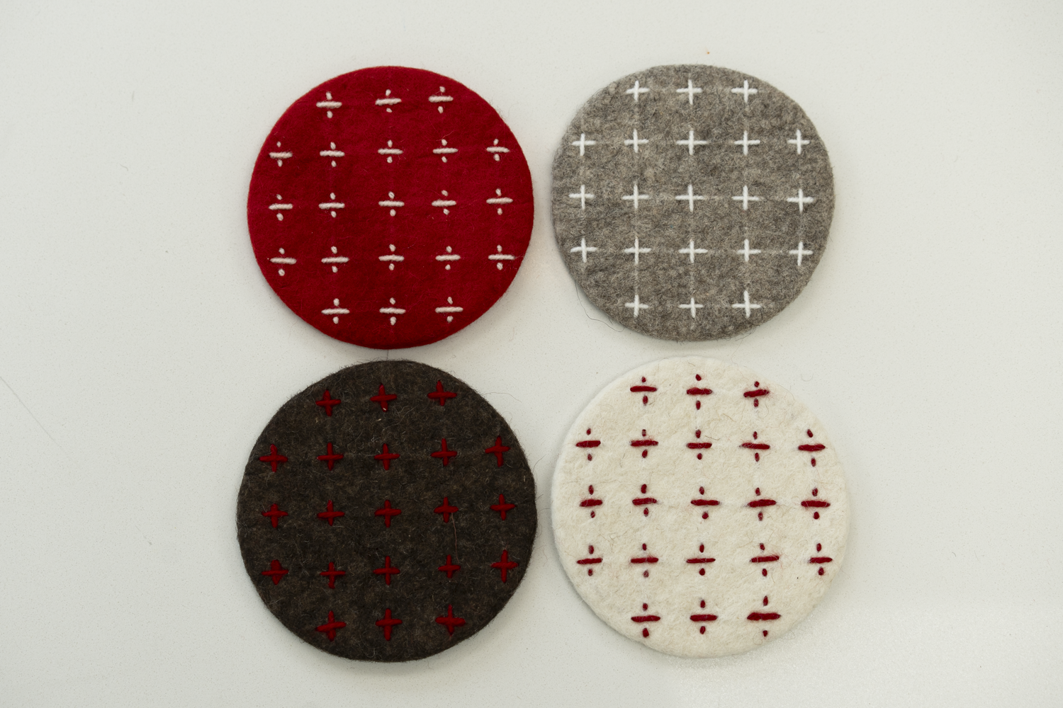Soft Handmade Felt Coasters (Set of 4)
